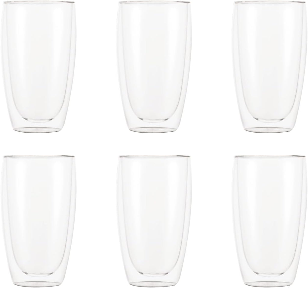 Bodum - 4557-10-12 - Pavina - Coffret de 6 Verres Double Paroi - 0.08 l, Transparent, 6 Unité