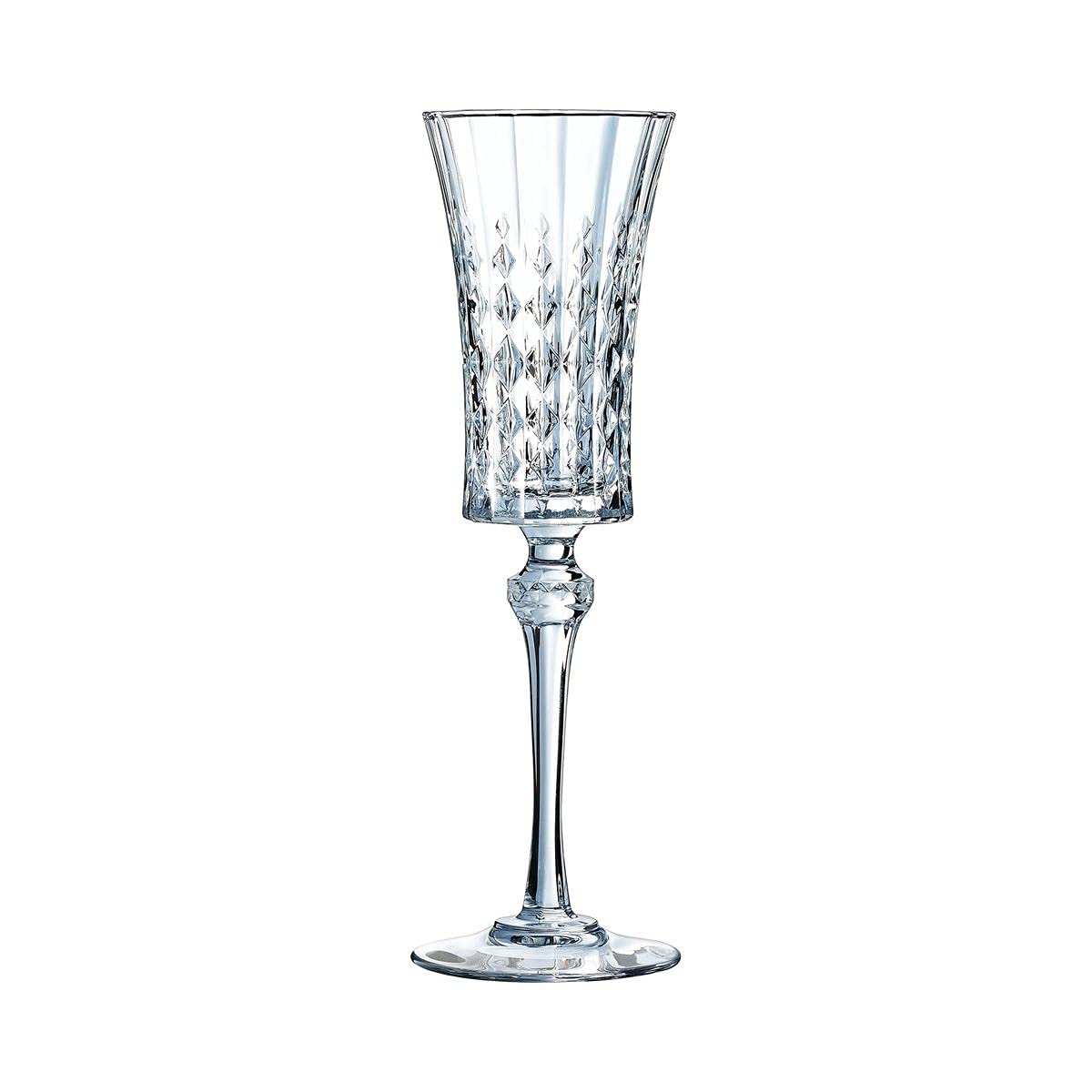 Cristal d'Arques Paris - Collection Lady Diamond - 6 Verres à pied 27 cl - Brillance, Transparence et Haute Résistance - Fabriqués en France - Emballage renforcé, adapté à la vente en ligne