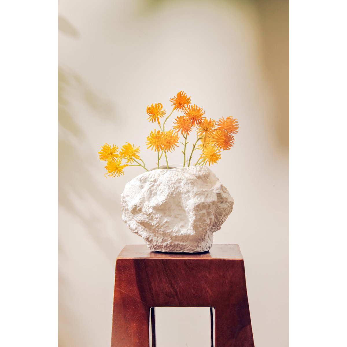 Art de la Table Vase en céramique w. look rock, design naturel tendance.CHU20WH Zistyhome art de la table