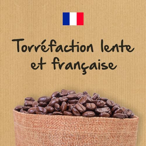 NATURELA - Café Grains Bio - Classique Arabica - 100% Arabica - Gamme Signature - Torréfaction Lente - Fabriqué en France - 1 kg