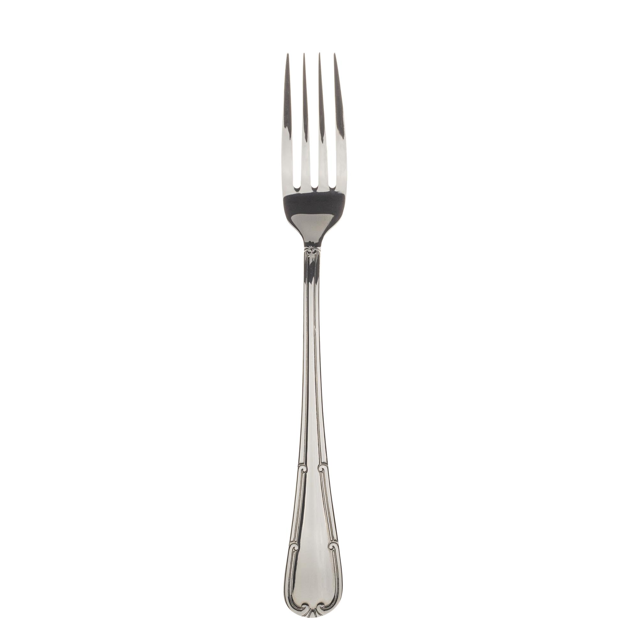BERGNER Lyon - Ensemble complet 24 couverts - 6 couteaux - 6 fourchettes - 6 cuillères - 6 cuillères à thé - En acier inoxydable robuste - Finition polie mate - Facile à laver