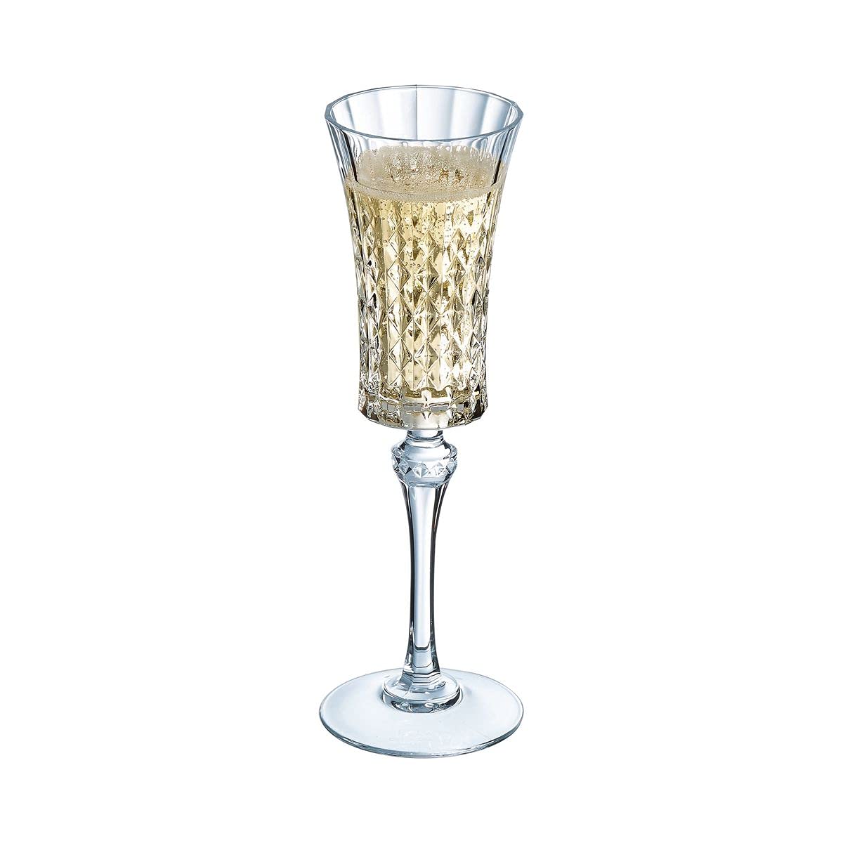 Cristal d'Arques Paris - Collection Lady Diamond - 6 Verres à pied 27 cl - Brillance, Transparence et Haute Résistance - Fabriqués en France - Emballage renforcé, adapté à la vente en ligne