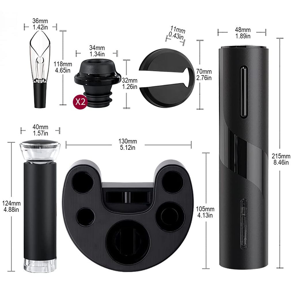 AIKARO - Ouvre Bouteille Electrique Tire Bouchon Screwpull Automatique (Kit de tire-bouchon rechargeable)