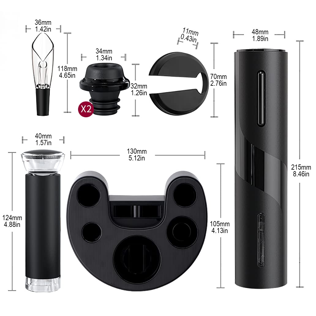 AIKARO - Ouvre Bouteille Electrique Tire Bouchon Screwpull Automatique (Kit de tire-bouchon rechargeable)