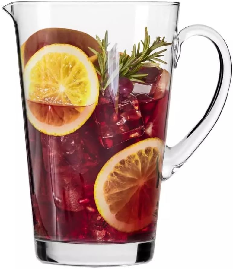 Carafe à Eau Avant-Garde | 1000ML | Moderne | Fait main | Verre cristallin | Parfait pour la maison et les restaurants | Passe au lave-vaisselle | Verre sans plomb | Résistant aux rayures