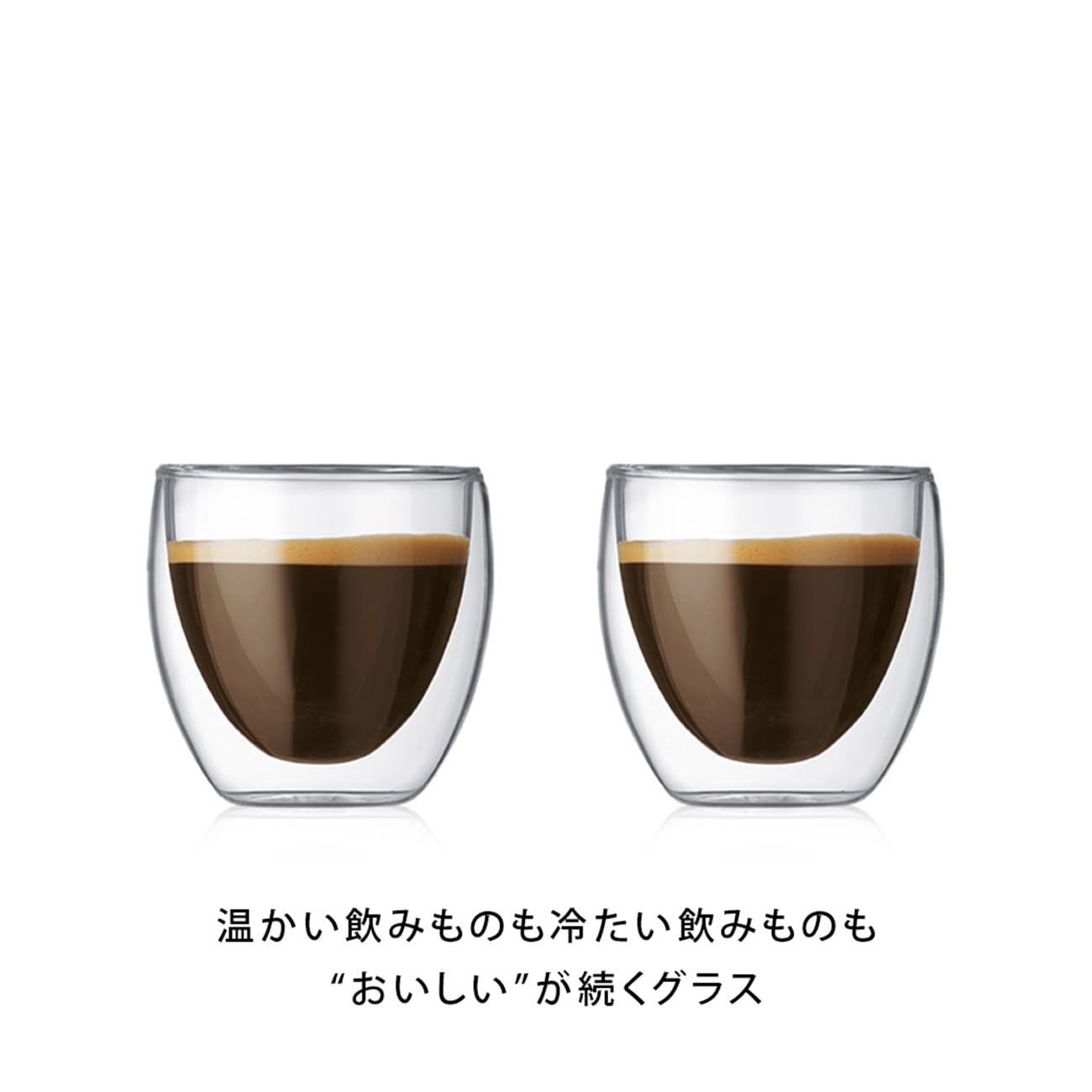 Bodum - 4559-10 - Pavina - Set de 2 Verres Double Paroi - 35 Cl - Transparent - 2 Unité