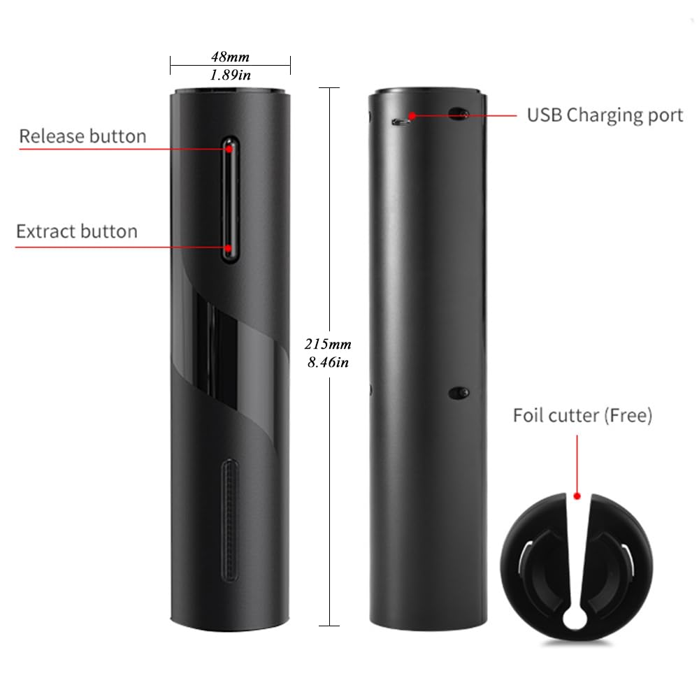 AIKARO - Ouvre Bouteille Electrique Tire Bouchon Screwpull Automatique (Kit de tire-bouchon rechargeable)