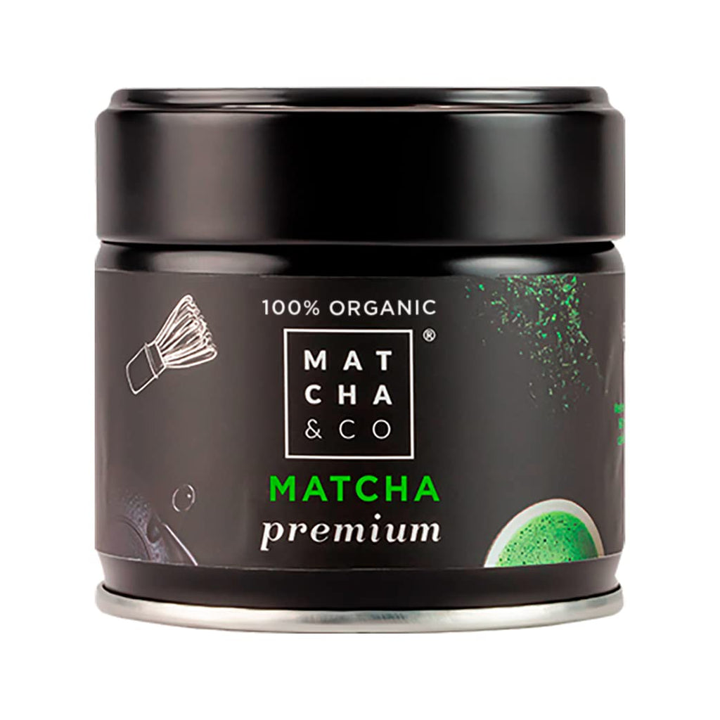 Matcha & CO Thé 100% biologique de qualité supérieure 80 g [qualité cérémonielle Premium]. Poudre de thé vert biologique du Japon. Thé biologique de qualité cérémonielle.