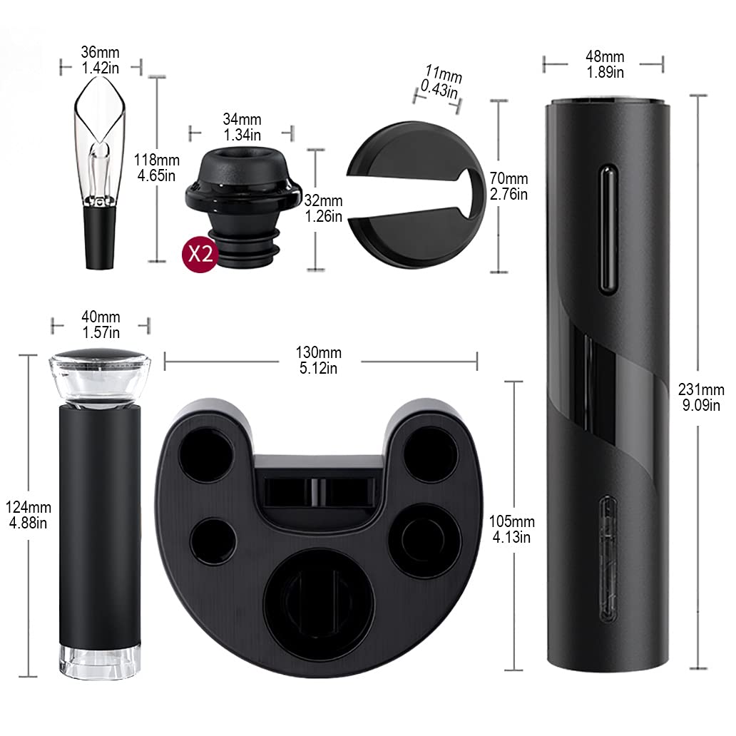 AIKARO - Ouvre Bouteille Electrique Tire Bouchon Screwpull Automatique (Kit de tire-bouchon rechargeable)
