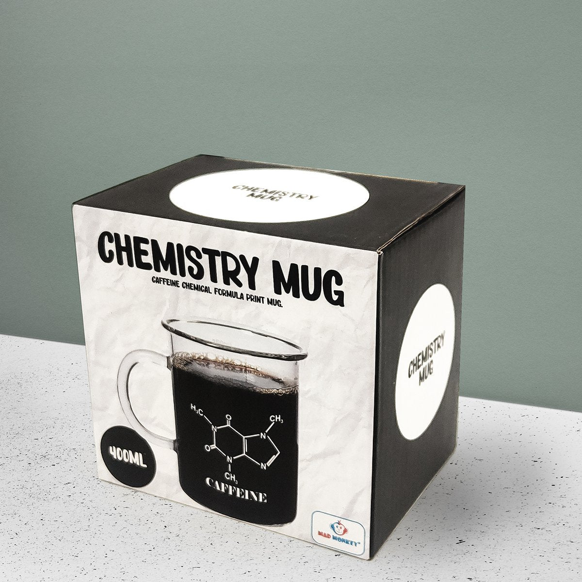 Mad Monkey - Mug Chimie avec formule à la caféine