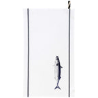 Torchon Maquereau Bright Blue Blanc 50 x 70