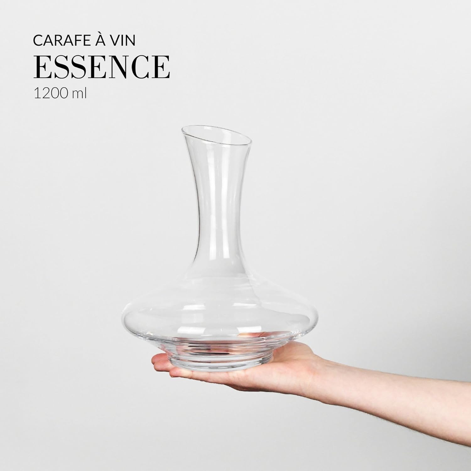 Carafe à vin | 1200 ml | Grande | Fait à la main | Parfait pour la maison, les restaurants, les fêtes et les événements | Verre cristallin | Sans plomb