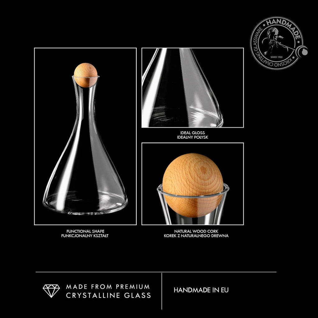Vin Rouge Décanteur Carafe Verre | 1000 ML | Collection Avant-Garde | Parfait Pour La Maison, Les Restaurants Et Les Fêtes | Va Au Lave-Vaisselle