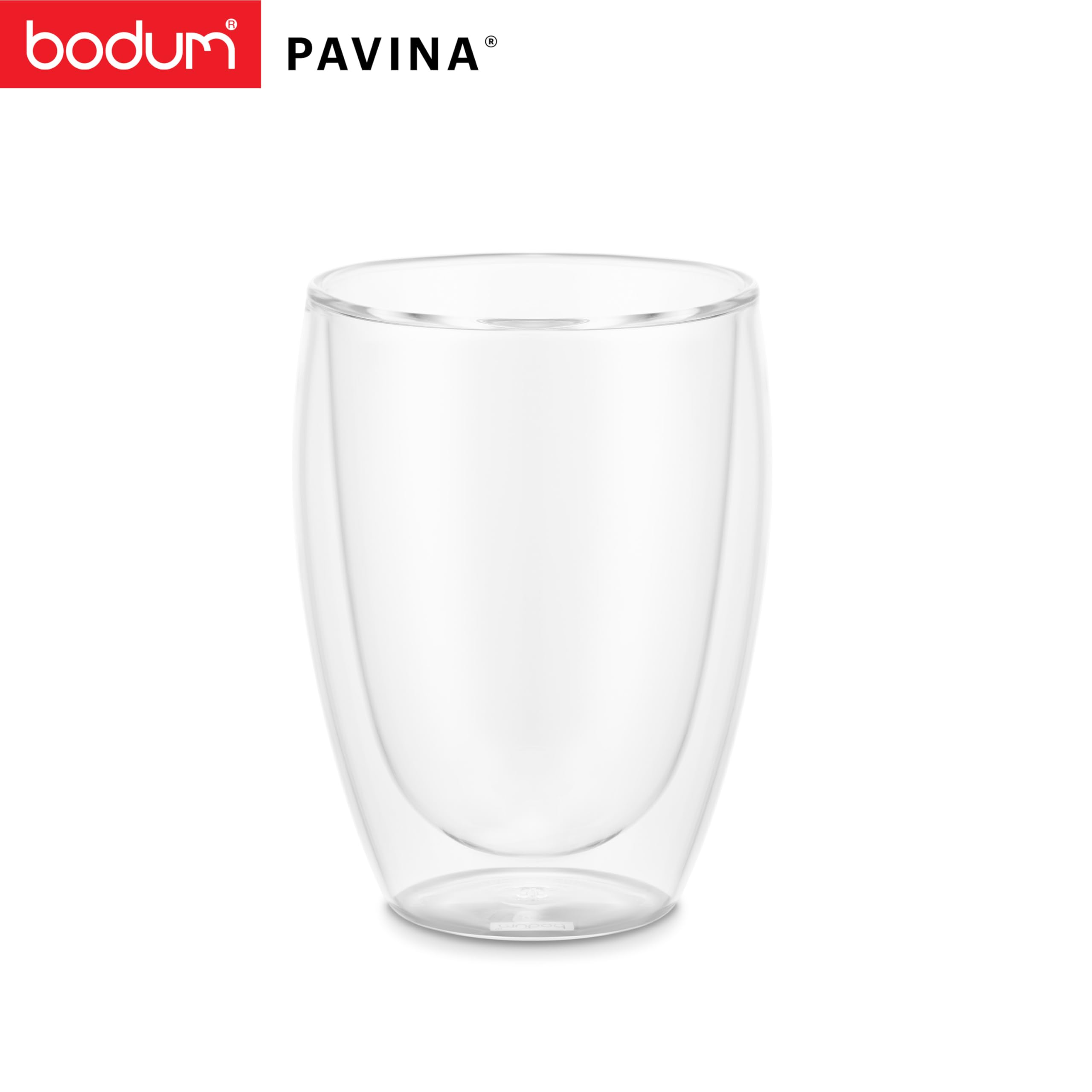 Bodum - 4559-10 - Pavina - Set de 2 Verres Double Paroi - 35 Cl - Transparent - 2 Unité