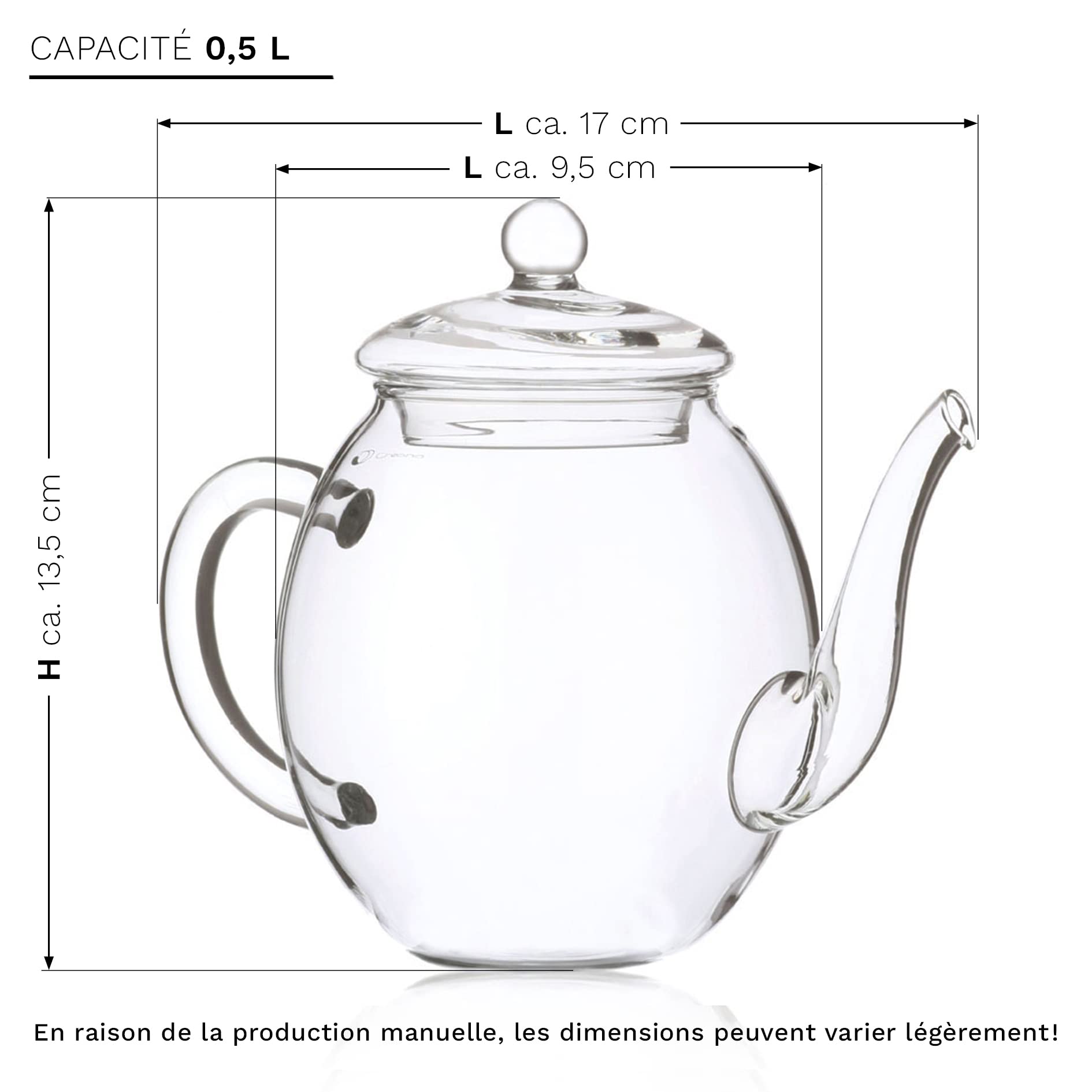 Creano Coffret Cadeau avec Fleurs de Thé dans Une Boîte Magnétique - Thé Blanc, Noir, Vert - 6 Fleurs de Thé avec 6 Sortes différentes