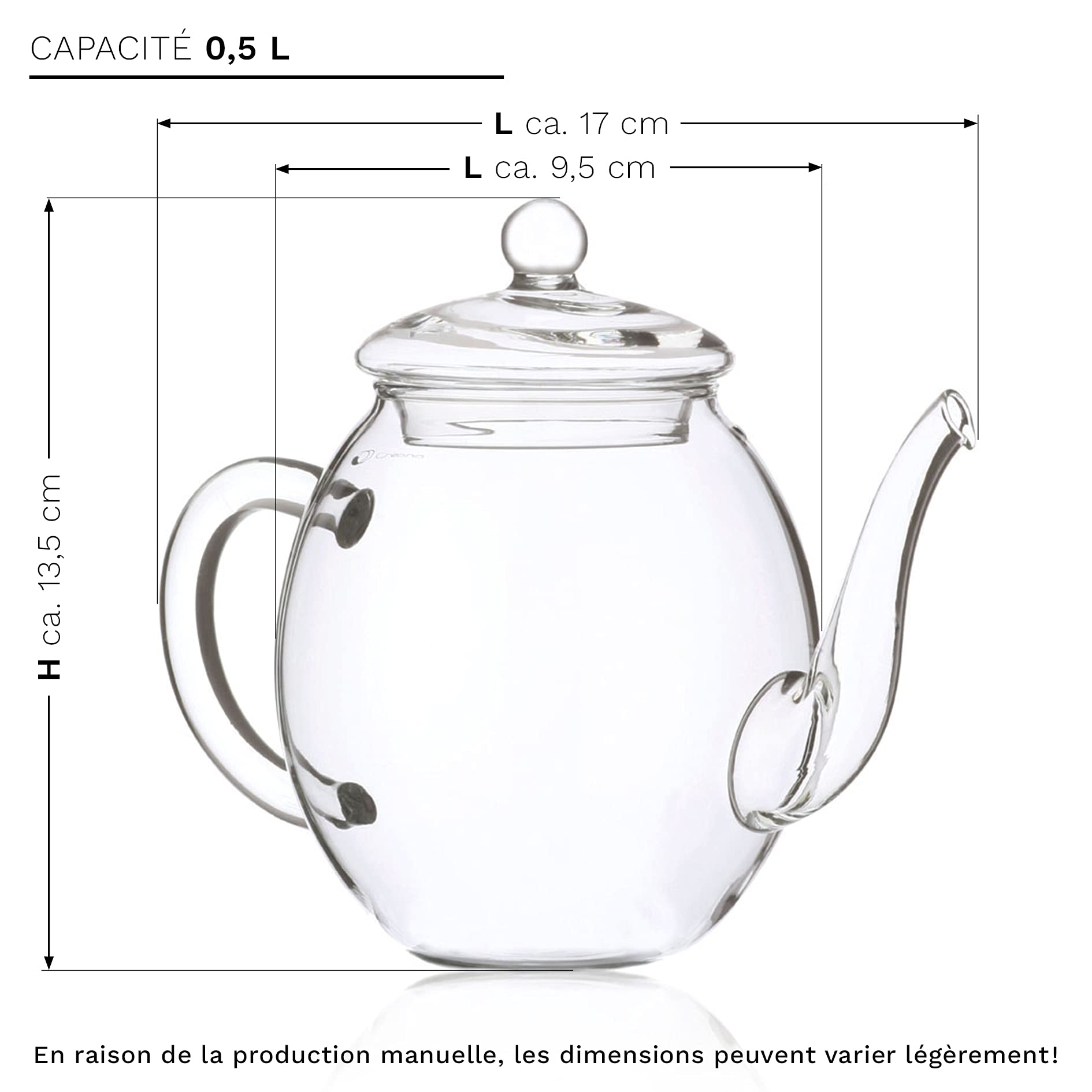 Creano Coffret Cadeau avec Fleurs de Thé dans Une Boîte Magnétique - Thé Blanc, Noir, Vert - 6 Fleurs de Thé avec 6 Sortes différentes