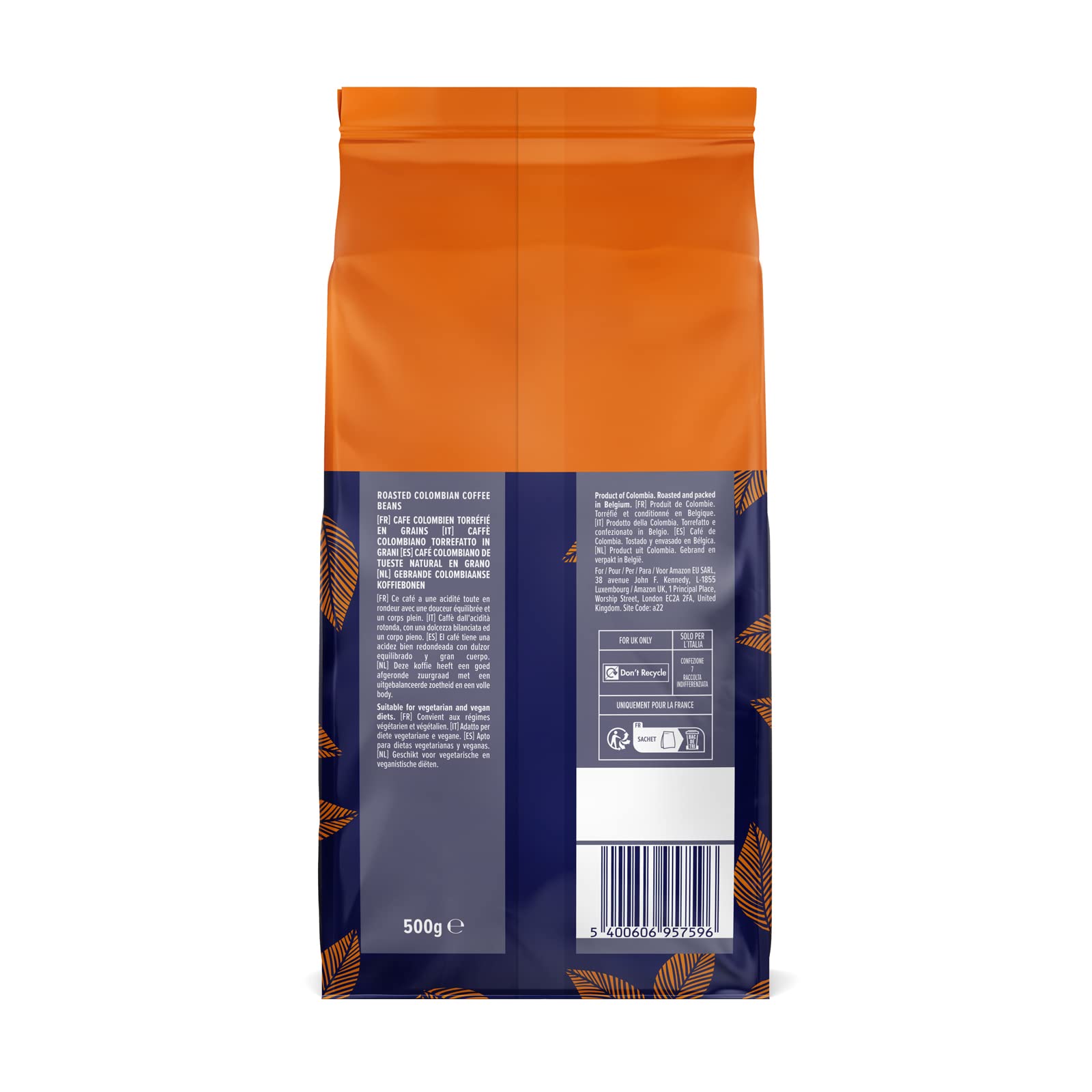 by Amazon Select Café en grains du Brésil, Torréfaction Moyenne, 1 kg (2 lot de 500g) - Certifié Rainforest Alliance