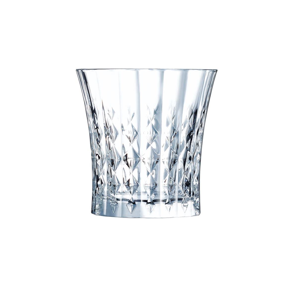 Cristal d'Arques Paris - Collection Lady Diamond - 6 Verres à pied 27 cl - Brillance, Transparence et Haute Résistance - Fabriqués en France - Emballage renforcé, adapté à la vente en ligne