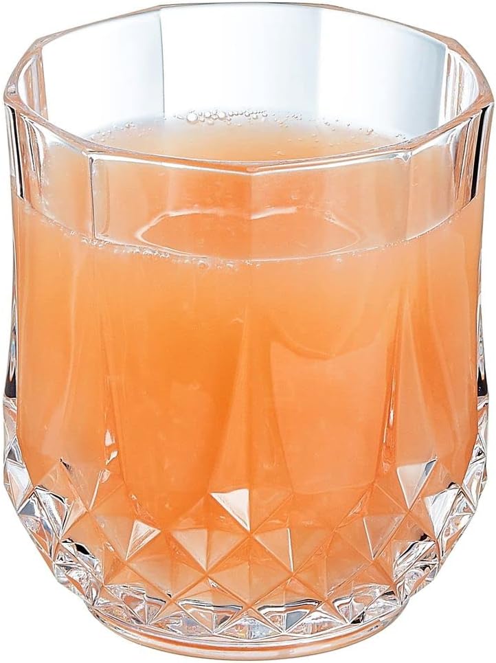 CRISTAL D'ARQUES Éclat Paris - Collection Longchamp - 6 Gobelets 32cl en Kwarx - Brillance, Transparence et Haute Résistance - Moulures Iconiques - Fabriqués en France