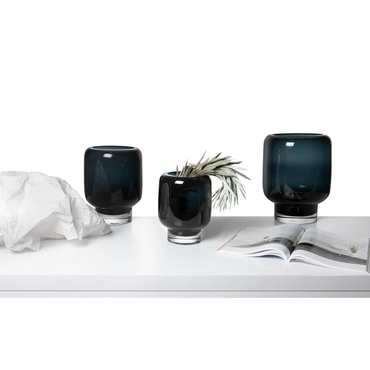 vase moderne classique en verre épais pur de haute qualité, série : ZADAR