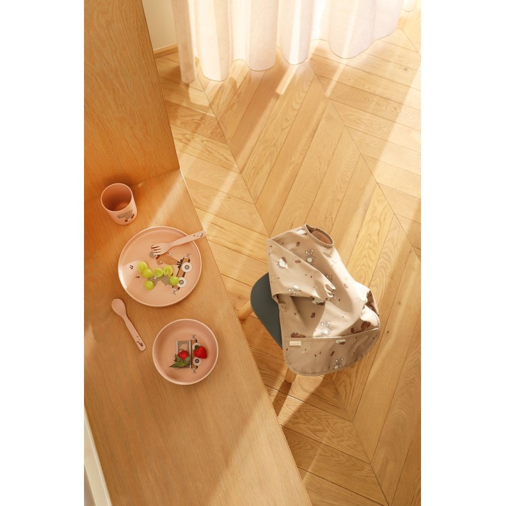 Service de table en bioplastique (PLA) Marius, paquet de 5