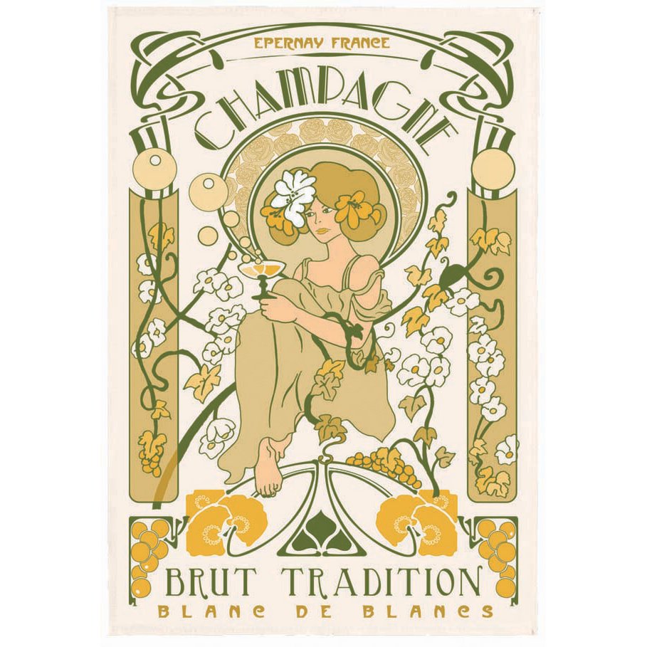 Torchon Champagne Art Déco Ecru 48 x 72