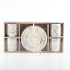 Tasses à café avec soucoupes blanches design abstrait - lot de 4