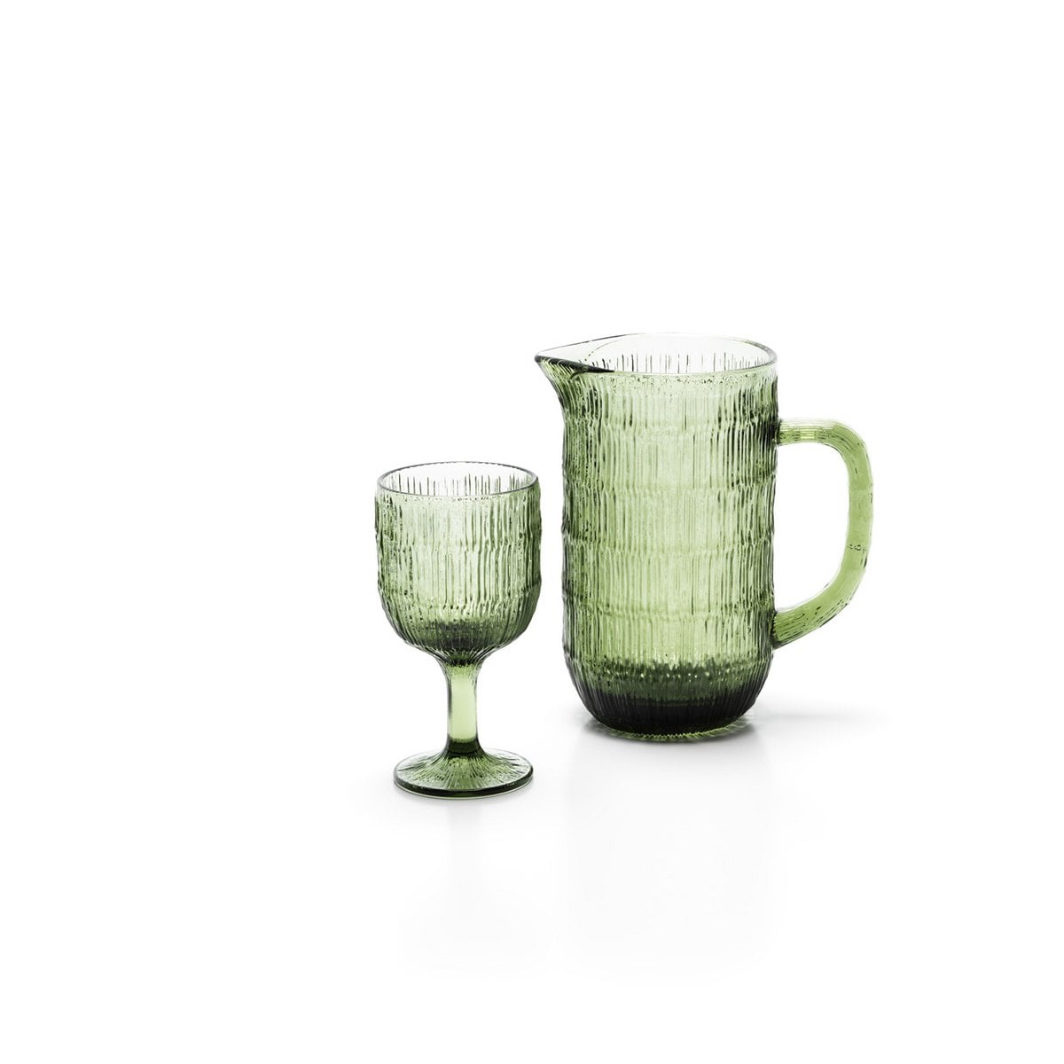 Le verre à vin Moss Ripple - Vert