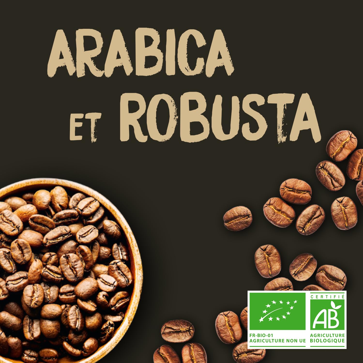 NATURELA - Café Grains Bio - Classique Arabica - 100% Arabica - Gamme Signature - Torréfaction Lente - Fabriqué en France - 1 kg