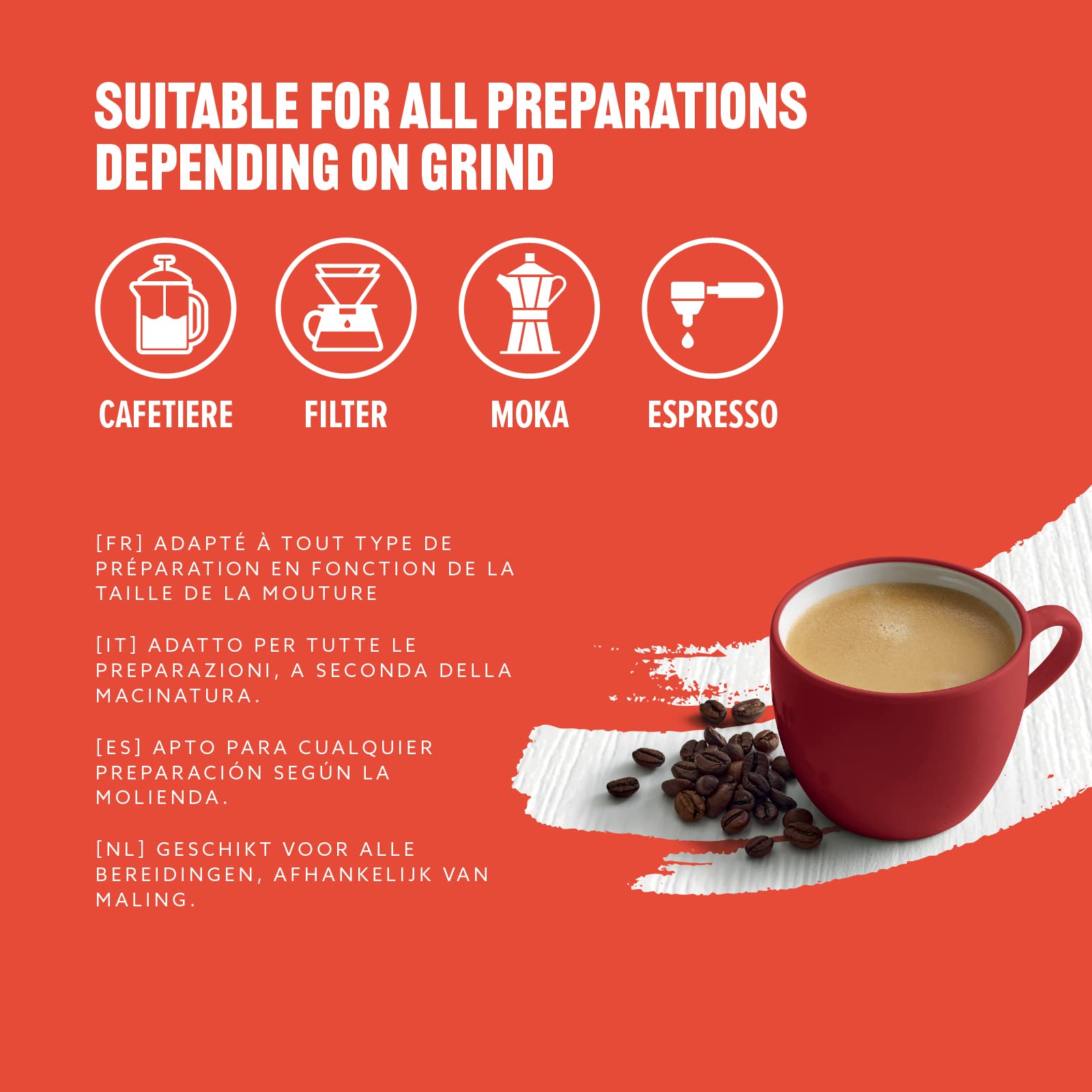 by Amazon House Blend Grains de café , torréfaction moyennement poussée, 100% Arabica, 1 kg, lot de 1, Certifiés Rainforest Alliance