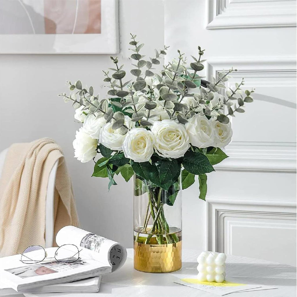 30Pcs Branches D'eucalyptus Artificielle Simulation, Eucalyptus Plante Feuille Artificielle,Eucalyptus Artificiel pour la Mariage Deco Salle de Bain Chambre à Coucher Décoration