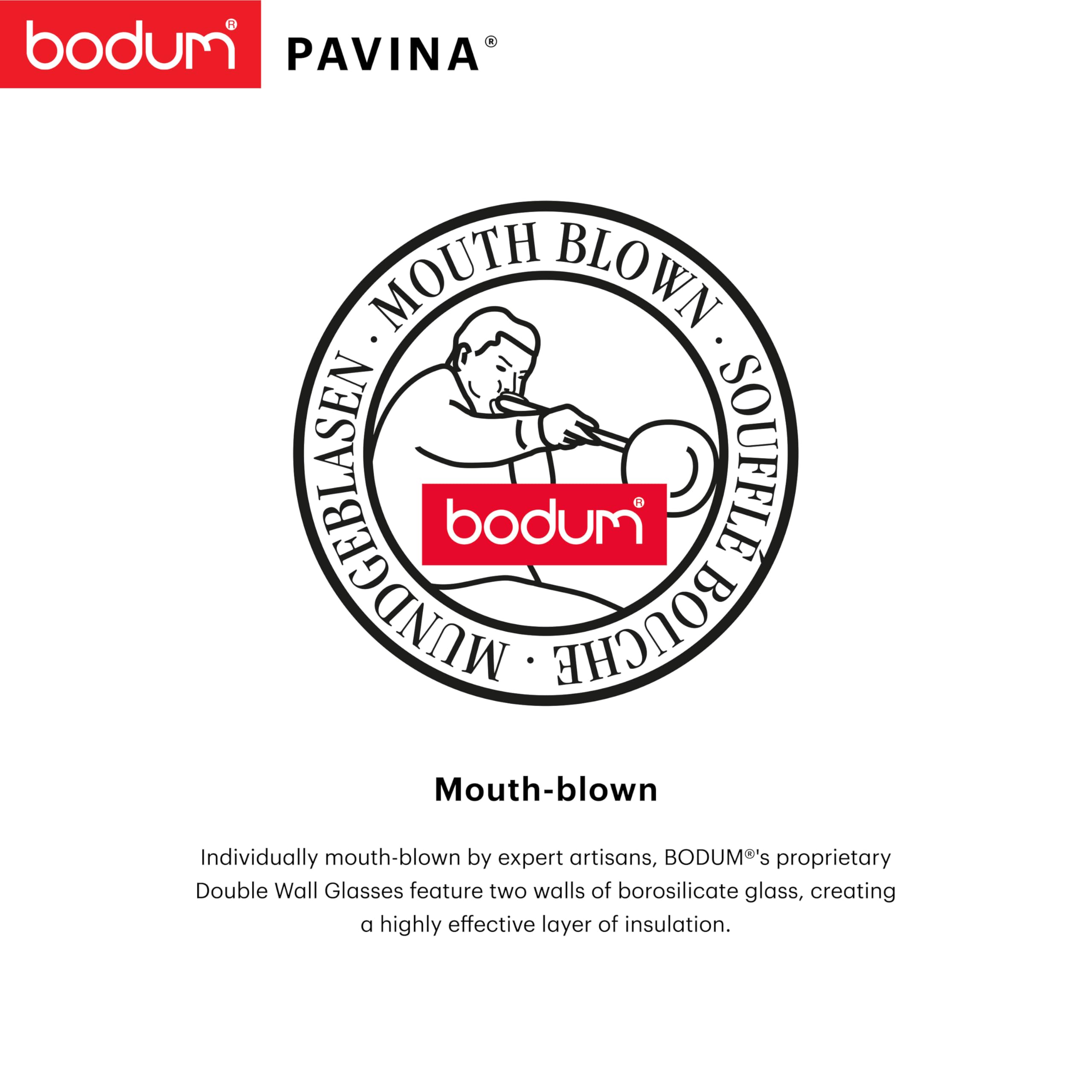 Bodum - 4559-10 - Pavina - Set de 2 Verres Double Paroi - 35 Cl - Transparent - 2 Unité