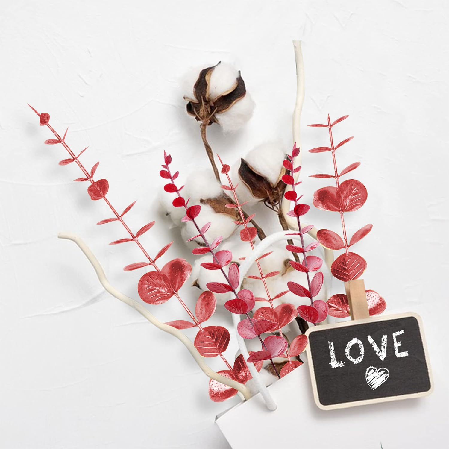 30Pcs Branches D'eucalyptus Artificielle Simulation, Eucalyptus Plante Feuille Artificielle,Eucalyptus Artificiel pour la Mariage Deco Salle de Bain Chambre à Coucher Décoration