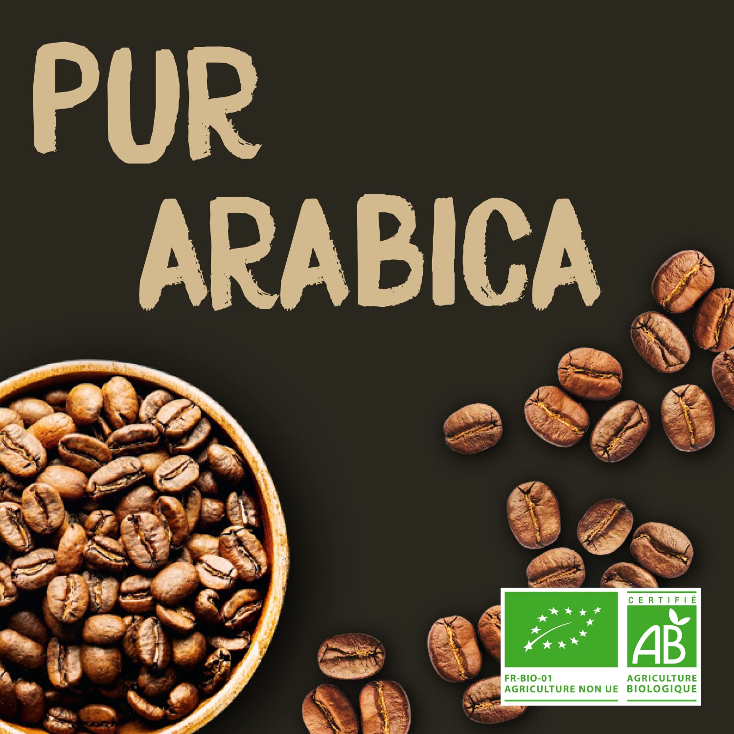 NATURELA - Café Grains Bio - Classique Arabica - 100% Arabica - Gamme Signature - Torréfaction Lente - Fabriqué en France - 1 kg
