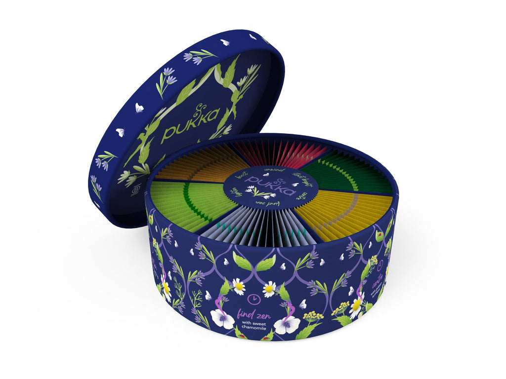 Pukka Coffret Découverte Prestige, Idée Cadeau Femme et Homme, Coffret de Tisanes, Matcha, Gingembre, Miel, Menthe,Cadeau de Thé 100% bio Saint Valentin, Anniversaire, 6 Saveurs, 90 Sachets