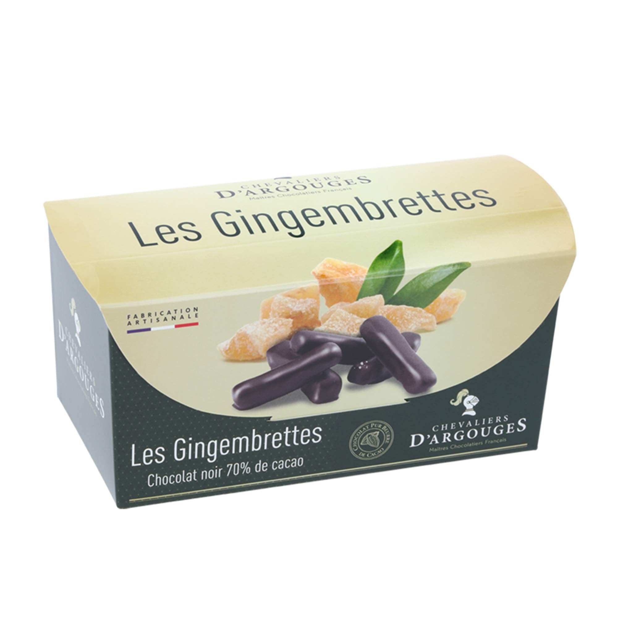 CHEVALIERS D'ARGOUGES Maîtres Chocolatiers Français - Orangettes enrobées chocolat noir 70% - Étui Dégustation 160g