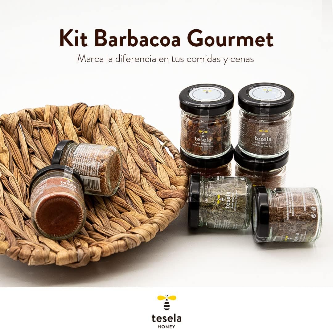 Coffret composé de 6 pots d'épices du monde et de flocons de sel : différents sels et épices pour vos plats et barbecues, cadeaux d'affaires, détails pour les invités