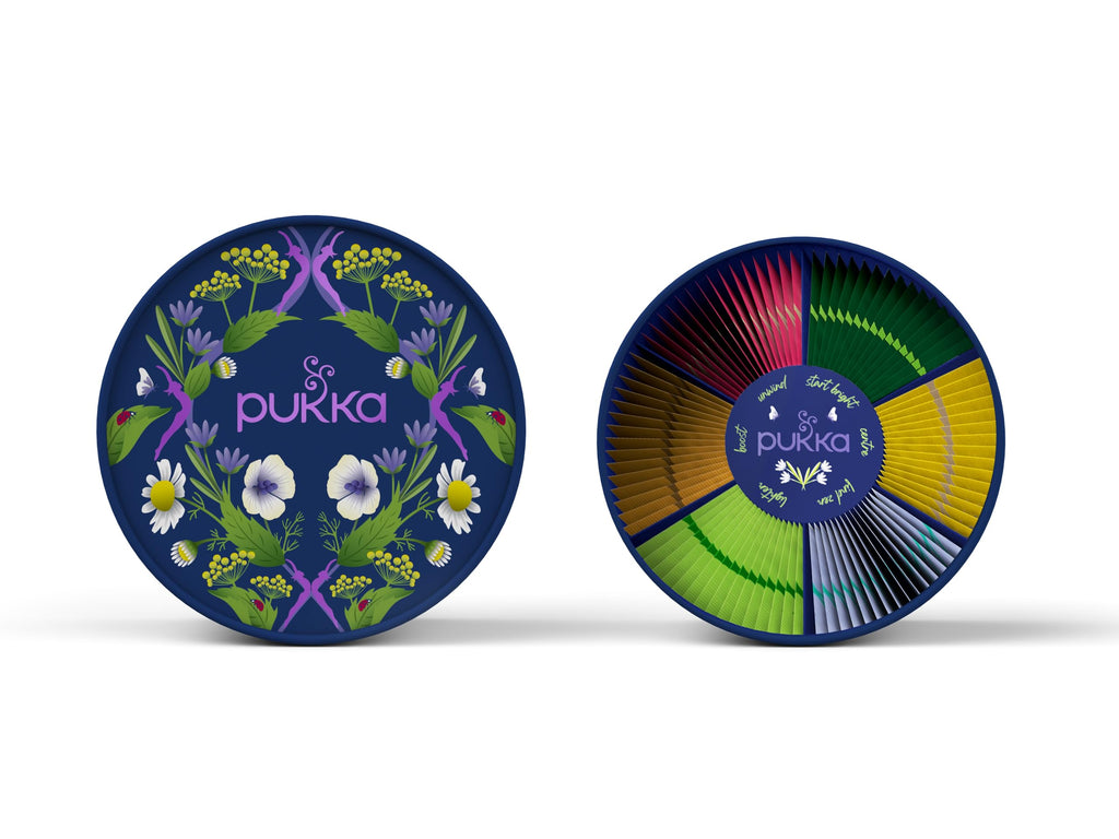 Pukka Coffret Découverte Prestige, Idée Cadeau Femme et Homme, Coffret de Tisanes, Matcha, Gingembre, Miel, Menthe,Cadeau de Thé 100% bio Saint Valentin, Anniversaire, 6 Saveurs, 90 Sachets
