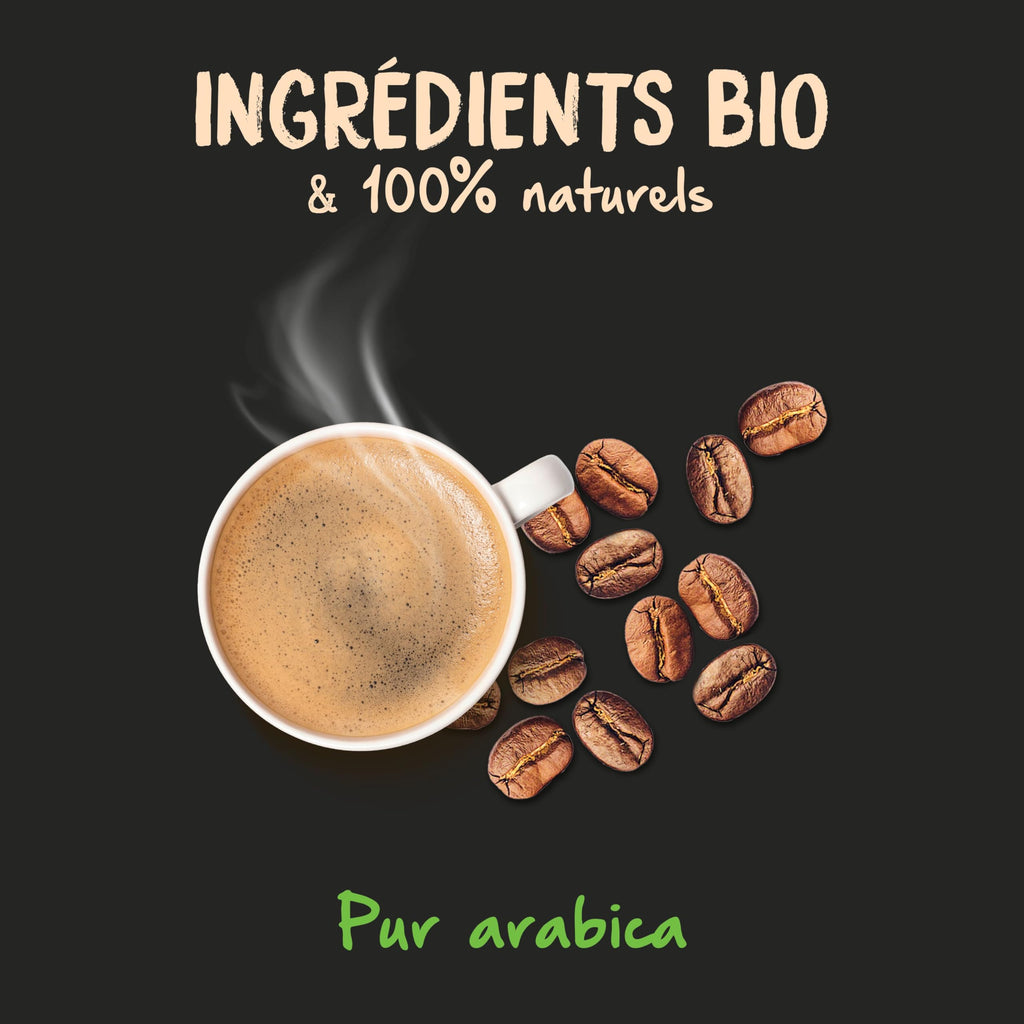 NATURELA - Café Grains Bio - Classique Arabica - 100% Arabica - Gamme Signature - Torréfaction Lente - Fabriqué en France - 1 kg