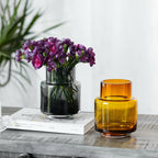 Art de la Table Petit vase au design rétro moderne, couleur gris foncé, TYLER07GR Zistyhome art de la table