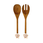 Couverts à salade corail rose gold