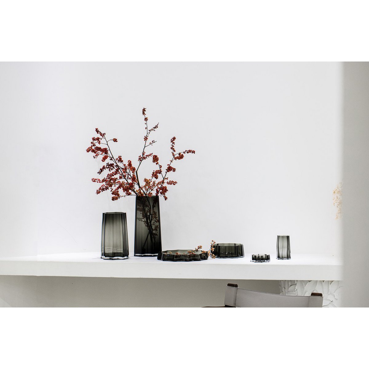 Art de la Table Vase haut de luxe moderne-classique, design belge élégant, LENOX 40 Gris Zistyhome art de la table