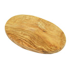 Planche à petit-déjeuner ovale 24 cm en bois d'olivier