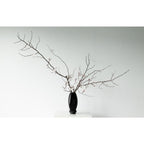 Vase moderne, design innovant, verre haut de gamme noir. RUD30