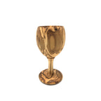 Gobelet à vin VINO en bois d'olivier, verre à pied