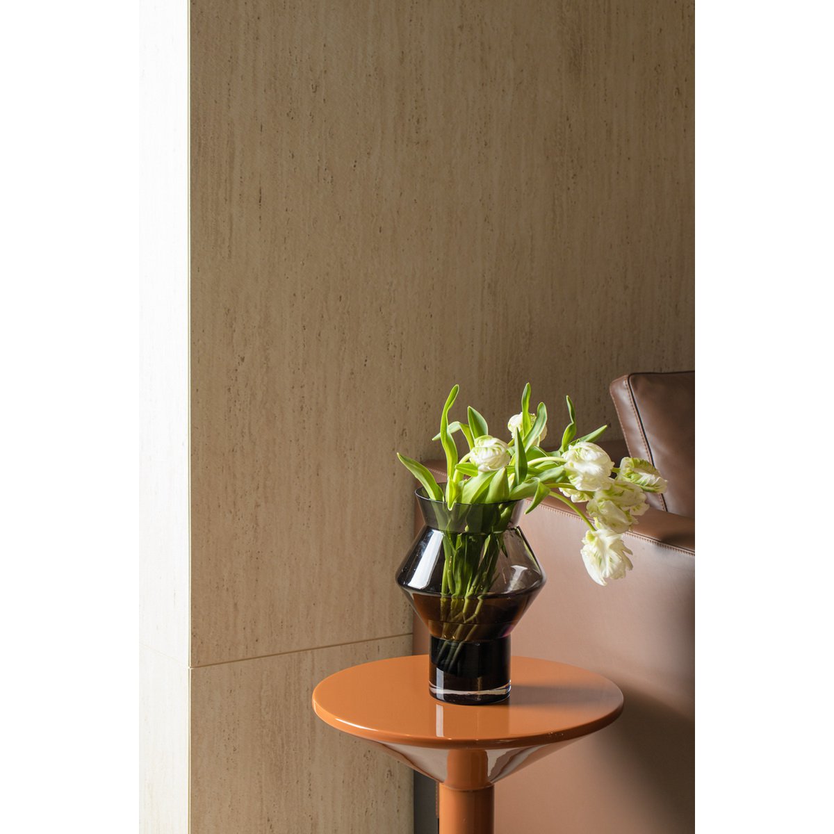 Vase au design moderne, best-seller tendance, verre gris foncé de haute qualité, CUZ11GR