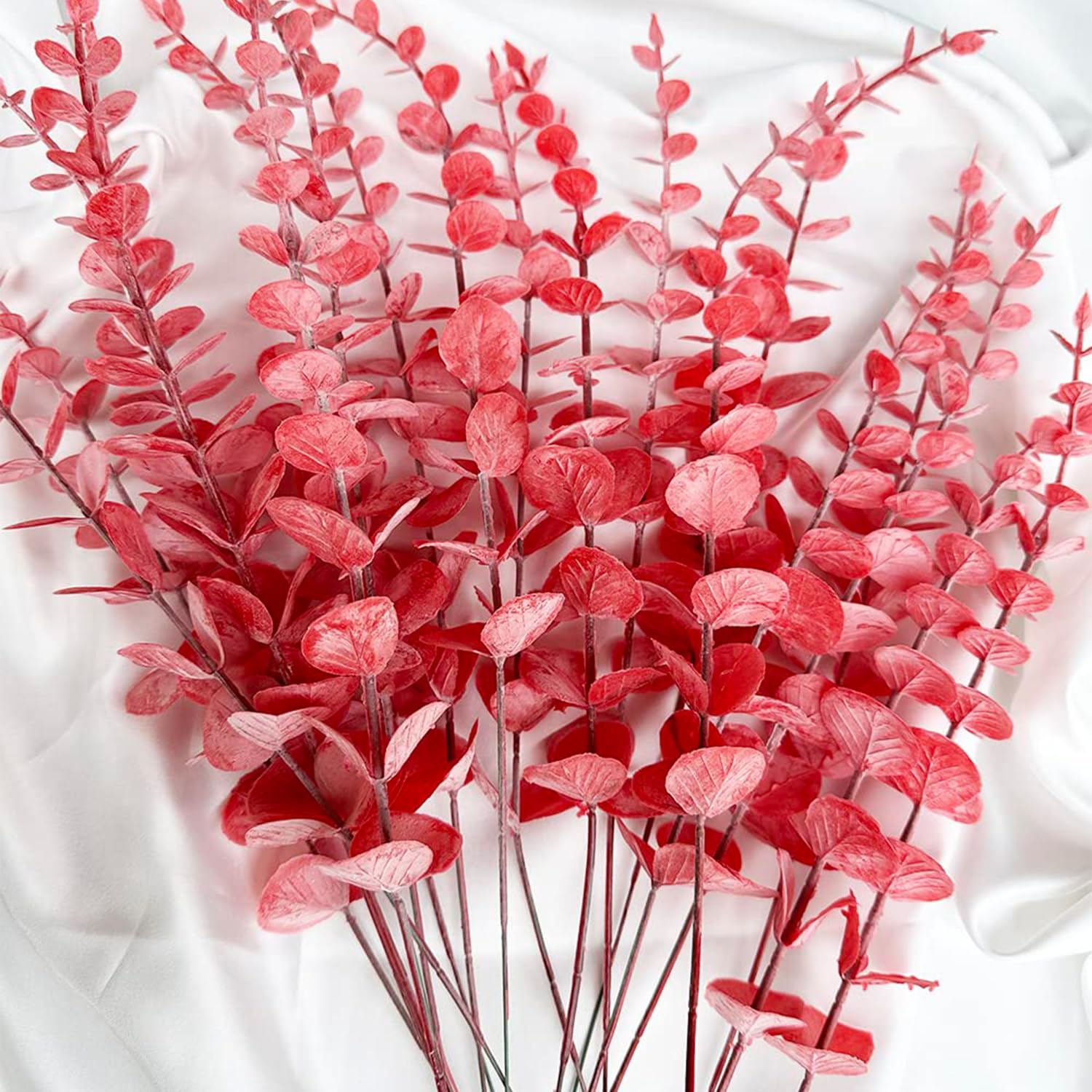 30Pcs Branches D'eucalyptus Artificielle Simulation, Eucalyptus Plante Feuille Artificielle,Eucalyptus Artificiel pour la Mariage Deco Salle de Bain Chambre à Coucher Décoration