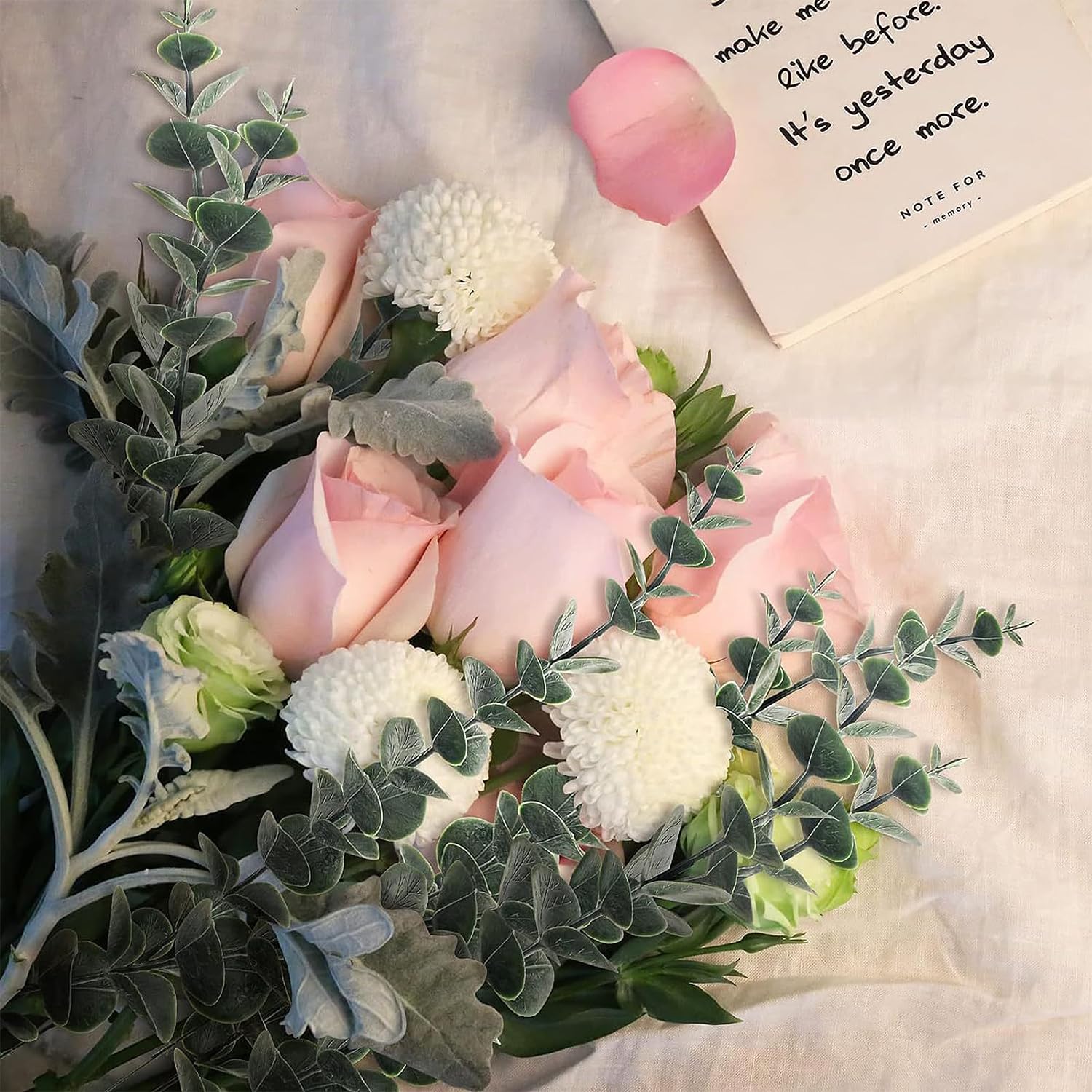30Pcs Branches D'eucalyptus Artificielle Simulation, Eucalyptus Plante Feuille Artificielle,Eucalyptus Artificiel pour la Mariage Deco Salle de Bain Chambre à Coucher Décoration