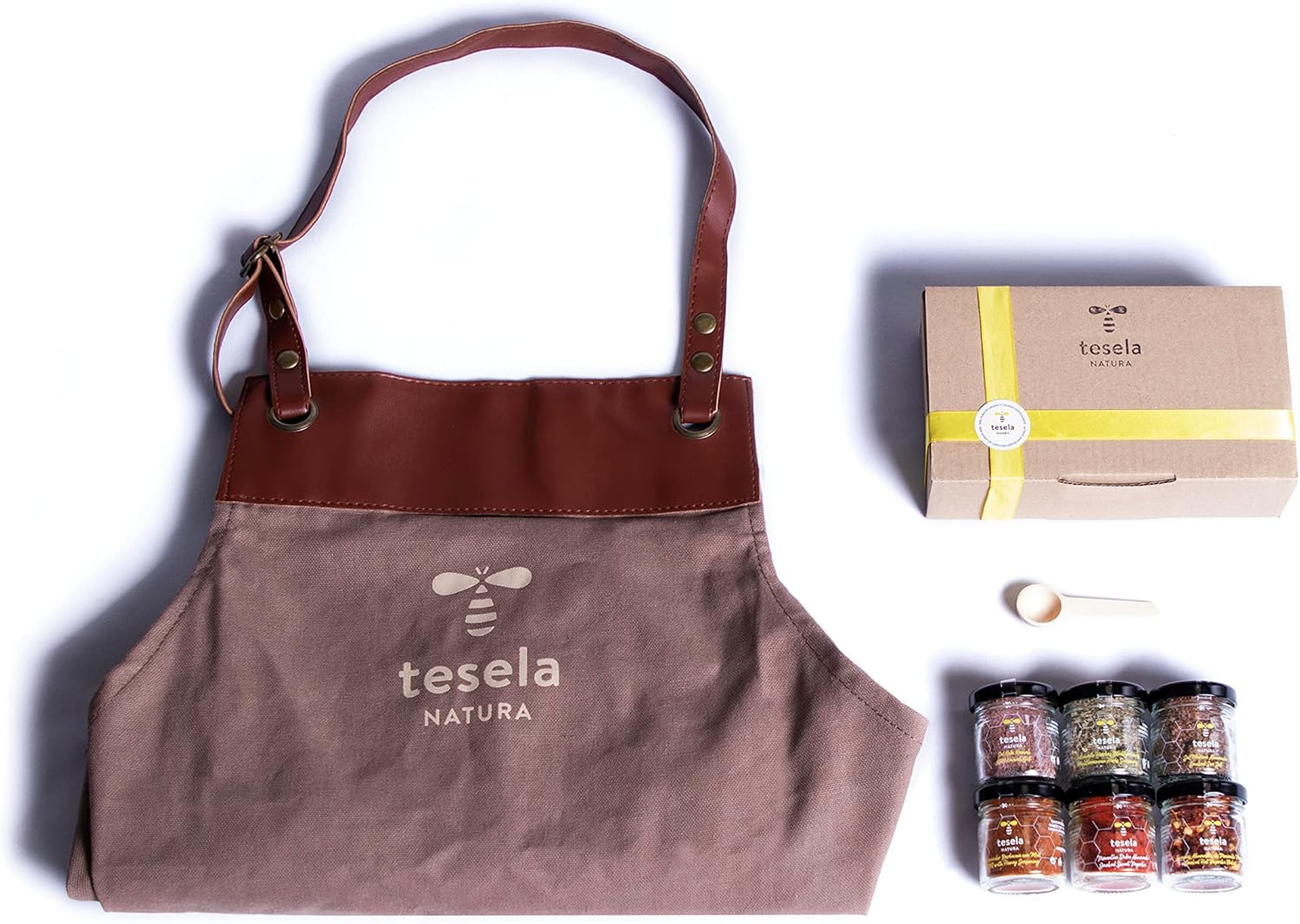 Coffret composé de 6 pots d'épices du monde et de flocons de sel : différents sels et épices pour vos plats et barbecues, cadeaux d'affaires, détails pour les invités