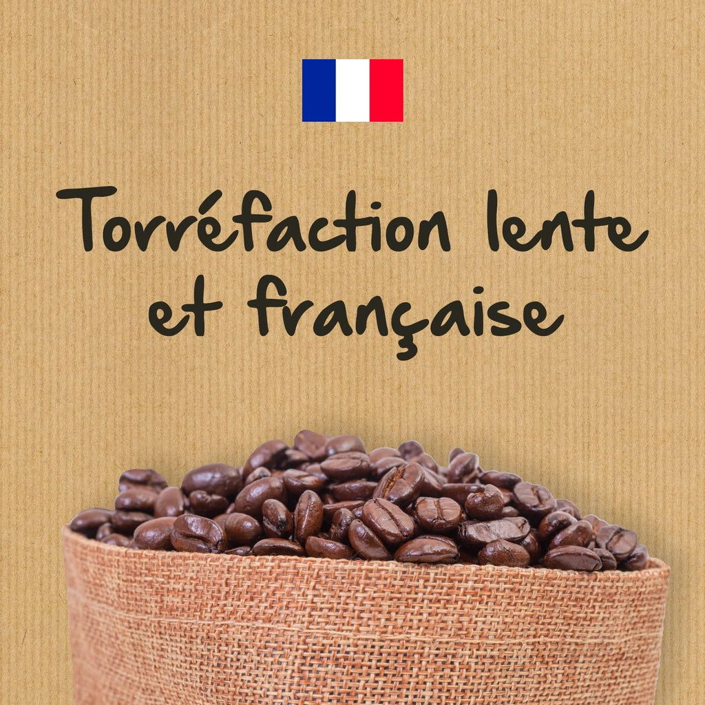 NATURELA - Café Grains Bio - Classique Arabica - 100% Arabica - Gamme Signature - Torréfaction Lente - Fabriqué en France - 1 kg